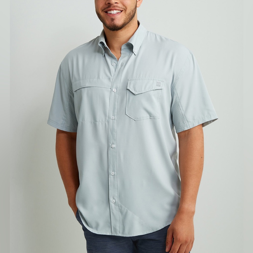 Huk 2XL TIDE POINT SHORT SLEEVE BUTTON-DOWN